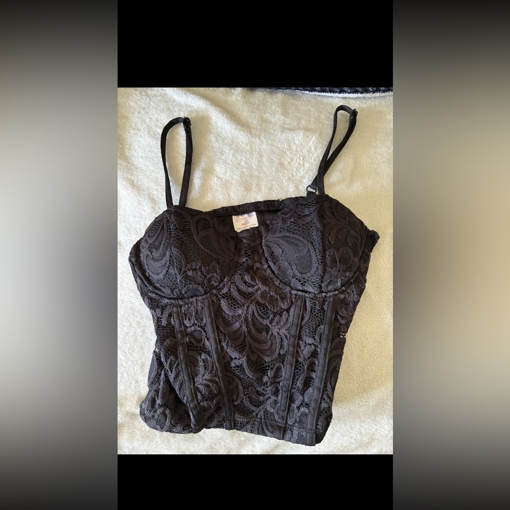 Size XS crop top - black, has never been worn
